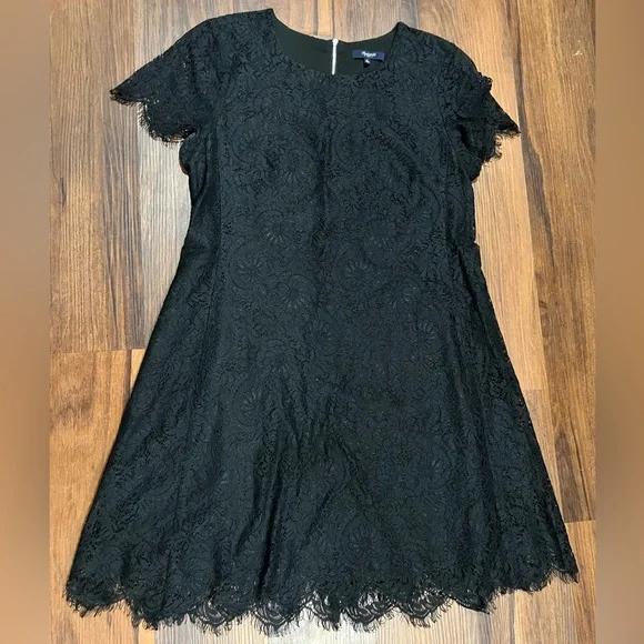 Madewell Black Lace Mini Dress - Picture 2 of 4